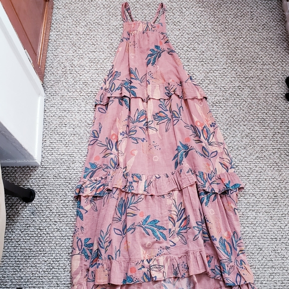 Free People Dresses & Skirts - Free People Cotton  Mauve Printed Maxi Dress